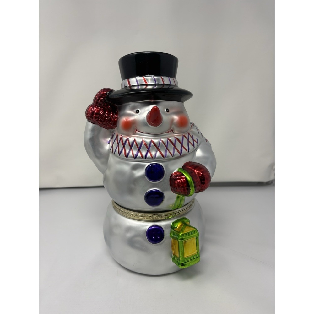 Large 2006 Mr. Christmas Music Box Snowman 11" Plays 30 Songs W/ Box READ